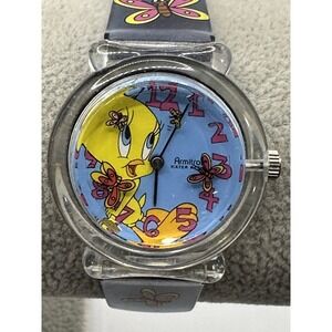 Vintage Tweety Bird Armitron 2200/468 Kids Watch 1998 Gluck Corp 30MM‎ 7" U